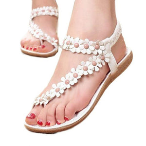 Summer Bohemia Sweet Beaded Sandals Clip Toe Sandals Beach Shoes - goktown.com