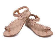 Summer Bohemia Sweet Beaded Sandals Clip Toe Sandals Beach Shoes - goktown.com