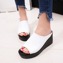 Women Summer Fashion Leisure Fish Mouth Sandals Thick Bottom Slippers - goktown.com