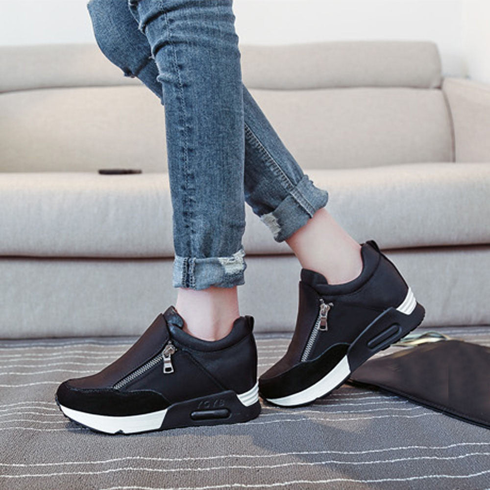 Women Fashion Sneakers Sports Running Hiking Thick Bottom Platform Shoes - goktown.com