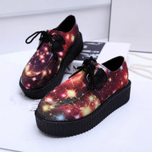 Creepers shoes plus size 35-41 women Shoes plus size ladies platform shoes 2018 Women Flats Female shoes laces - goktown.com